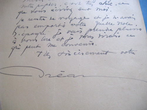 Alexandre drean autographe - alexandre,